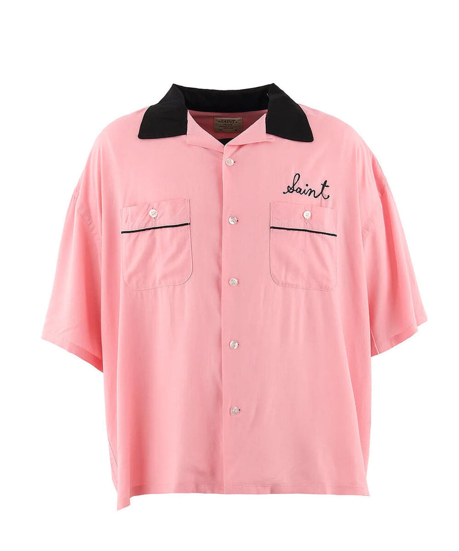 SAINT Mxxxxxx Trump Bowling Shirt Pink