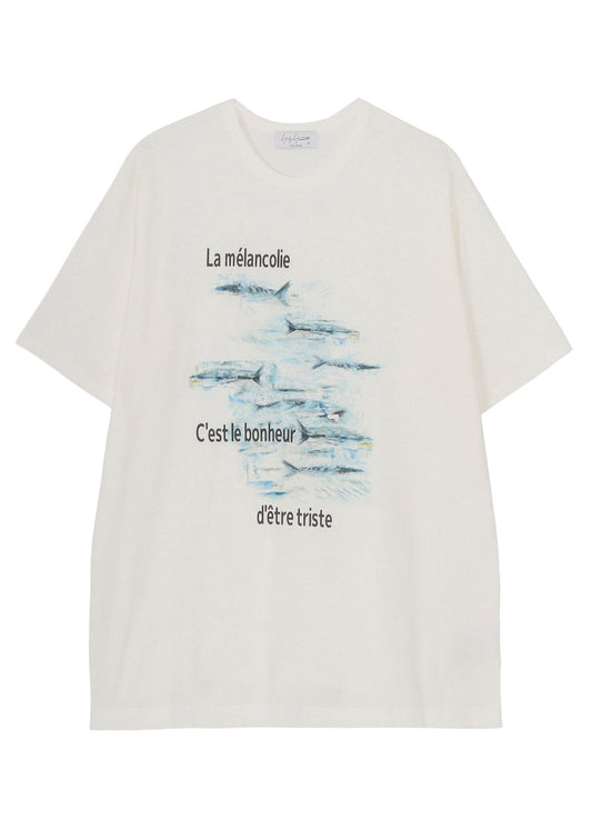 Yohji Yamamoto Discharged Printed Short Sleeve Tee