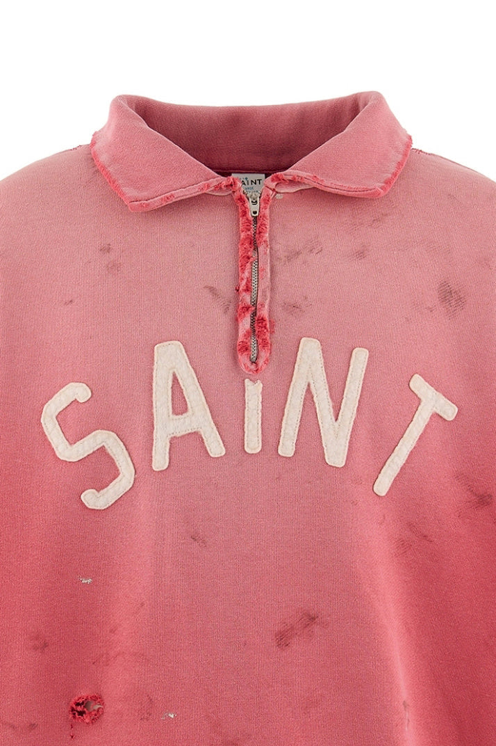 SAINT Mxxxxxx SS Half Zip Sweat Saint Red