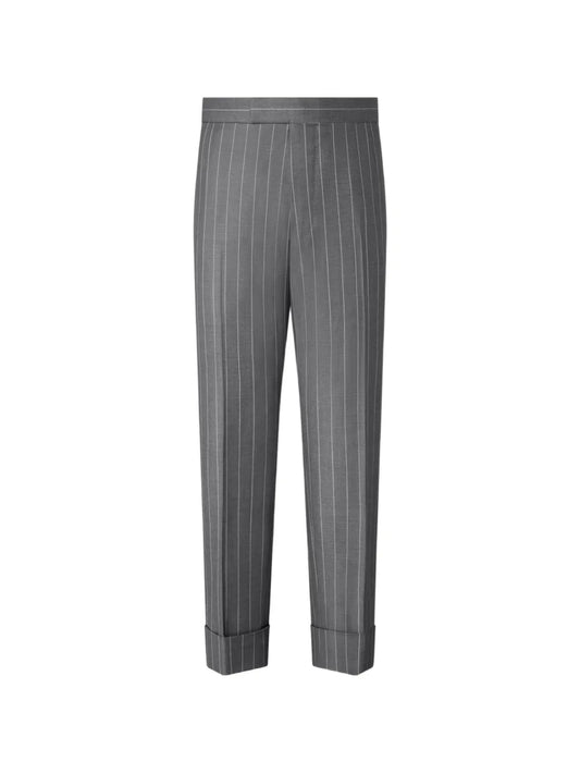 Thom Browne Chalk Stripe Wool Flannel Backstrap Trouser