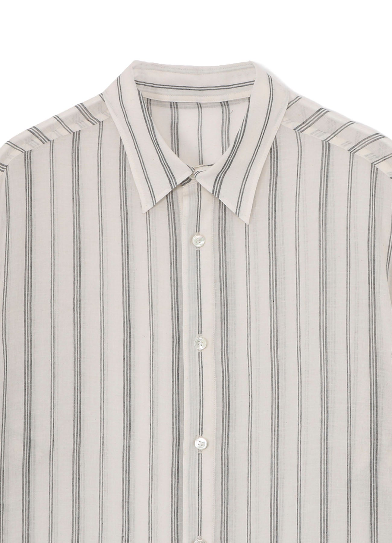 Yohji Yamamoto Khadi Stripe Short Sleeve Blouse
