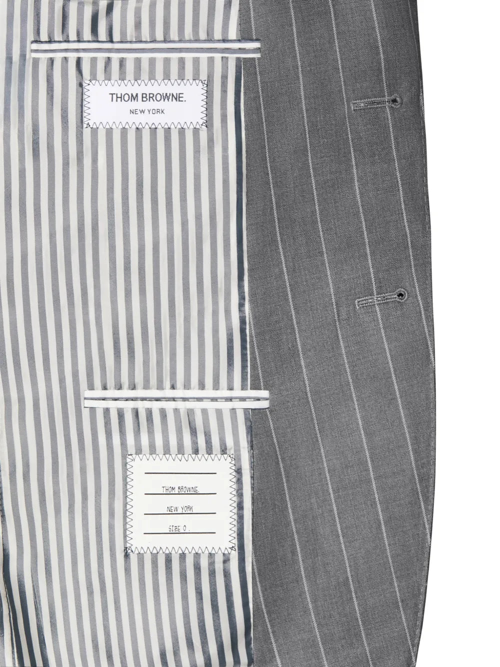 Thom Browne Chalk Stripe Classic Wool Flannel Jacket