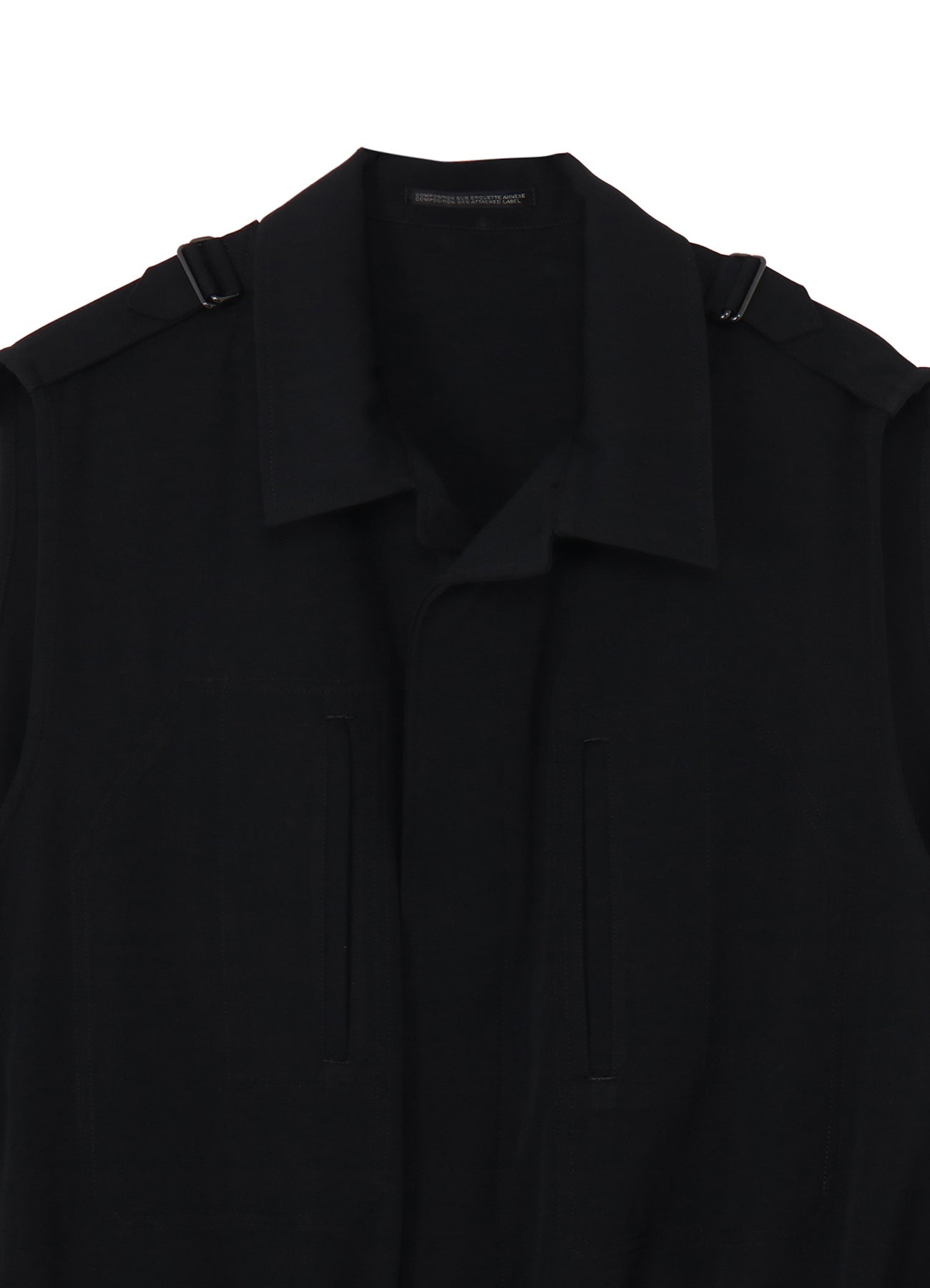 Yohji Yamamoto Wool Gabardine Oepaulet Attached Overalls