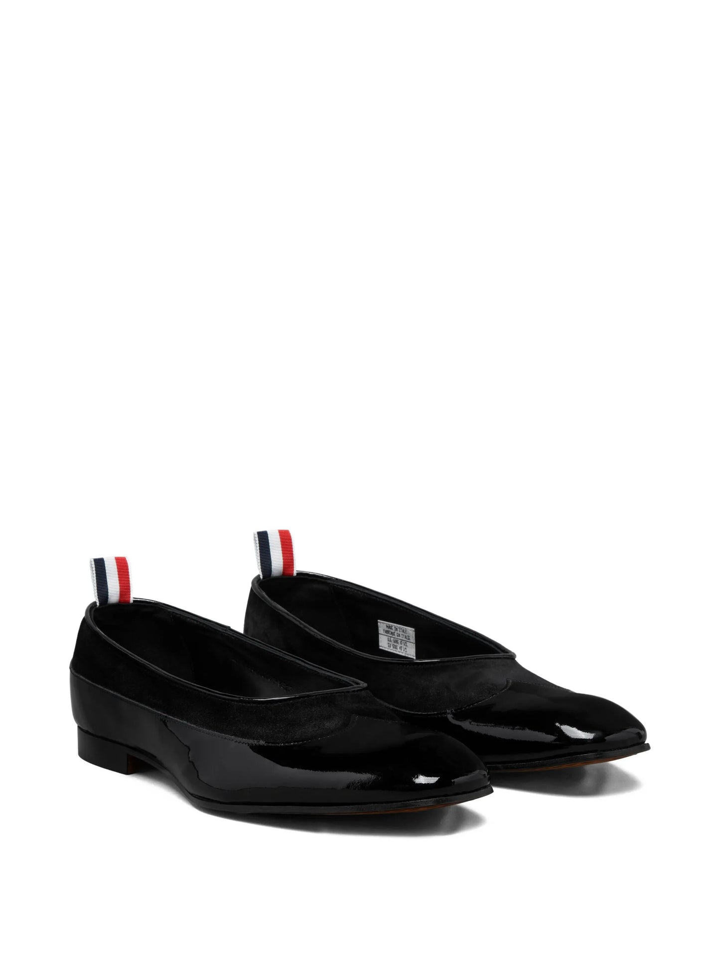 Thom Browne Soft Patent Leather and Suede Opera Ballerinas
