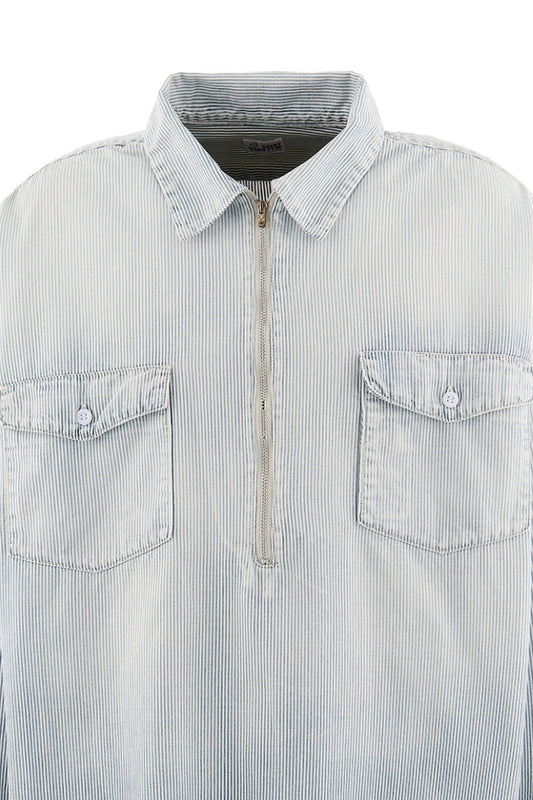 SAINT Mxxxxxx Hickory Stripe Shirt White