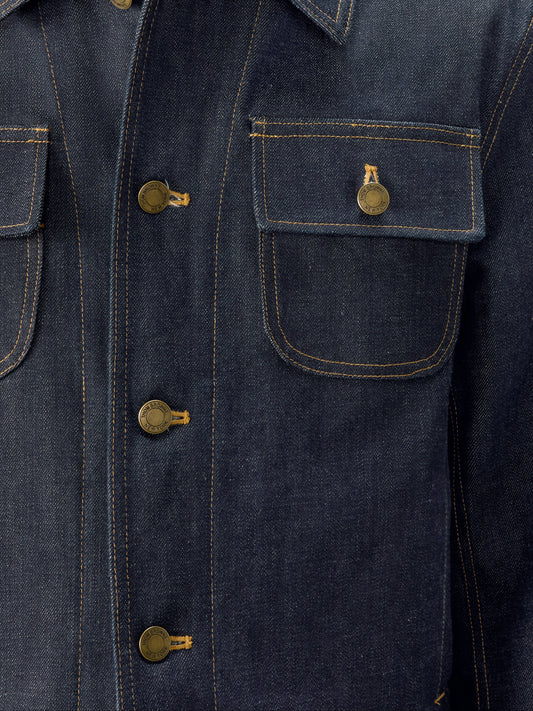 Thom Browne Selvedge Denim Backstrap Utility Jacket