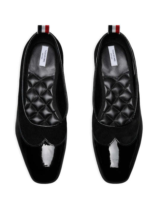Thom Browne Soft Patent Leather and Suede Opera Ballerinas