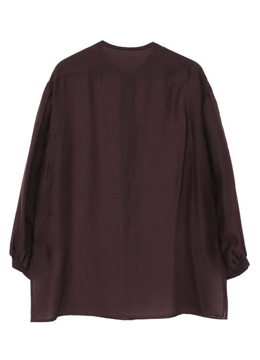 Yohji Yamamoto Lawn Gather Sleeve Stand Blouse