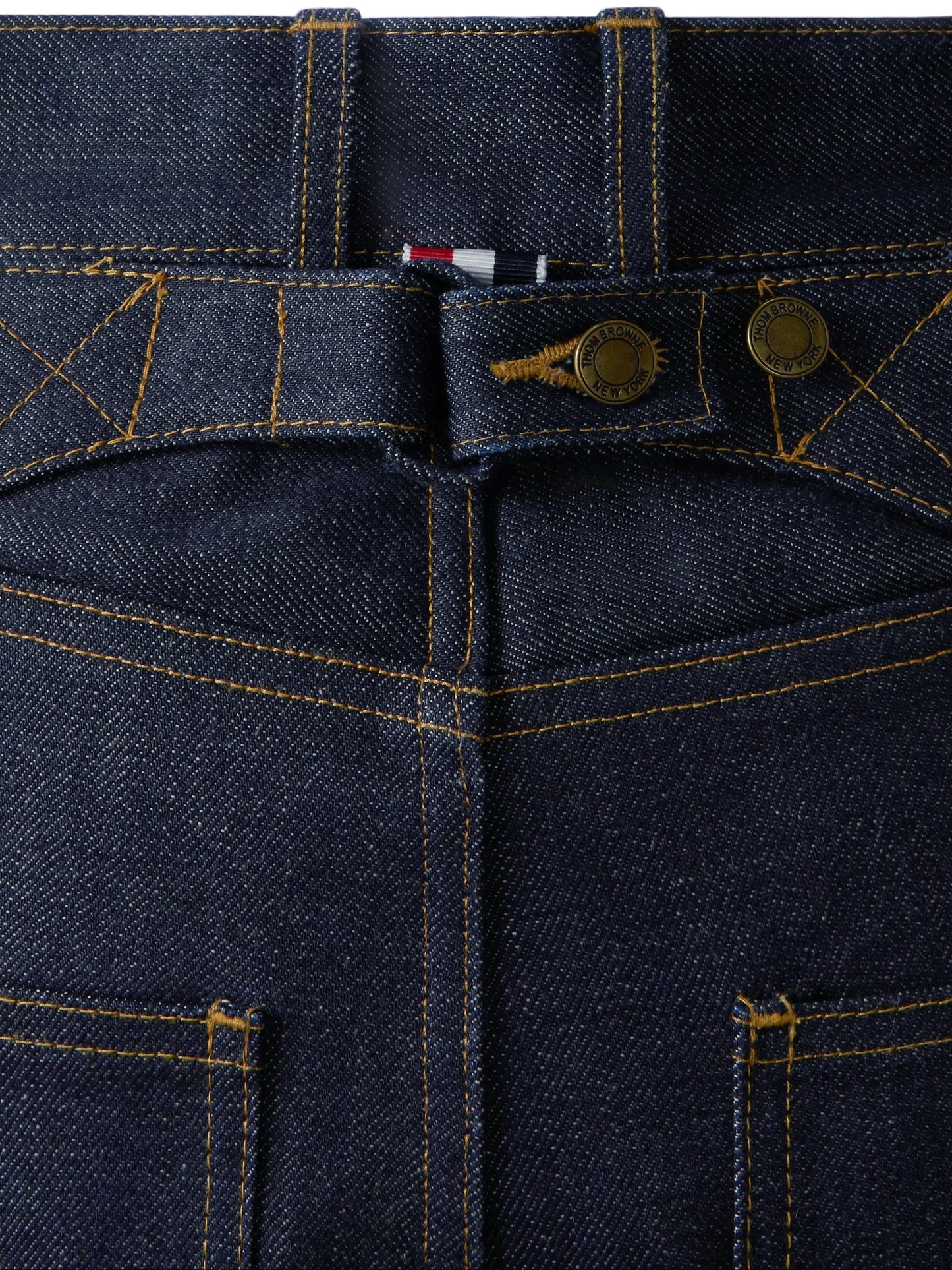 Thom Browne Denim 5-Pockets Trouser in Japanese Selvedge Denim Navy