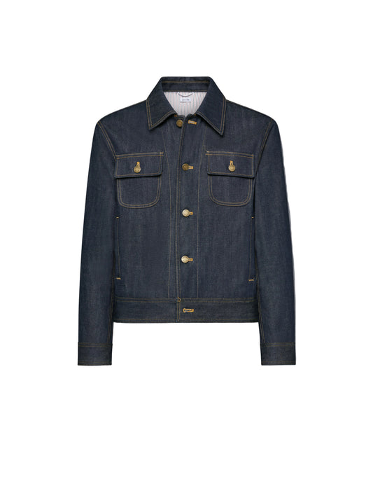 Thom Browne Selvedge Denim Backstrap Utility Jacket