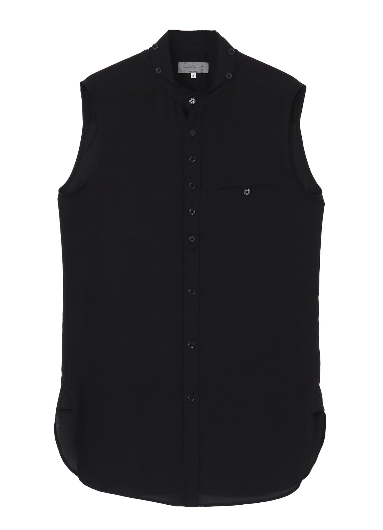Yohji Yamamoto Cellulose Lawn Ruffed Spare Collar Blouse