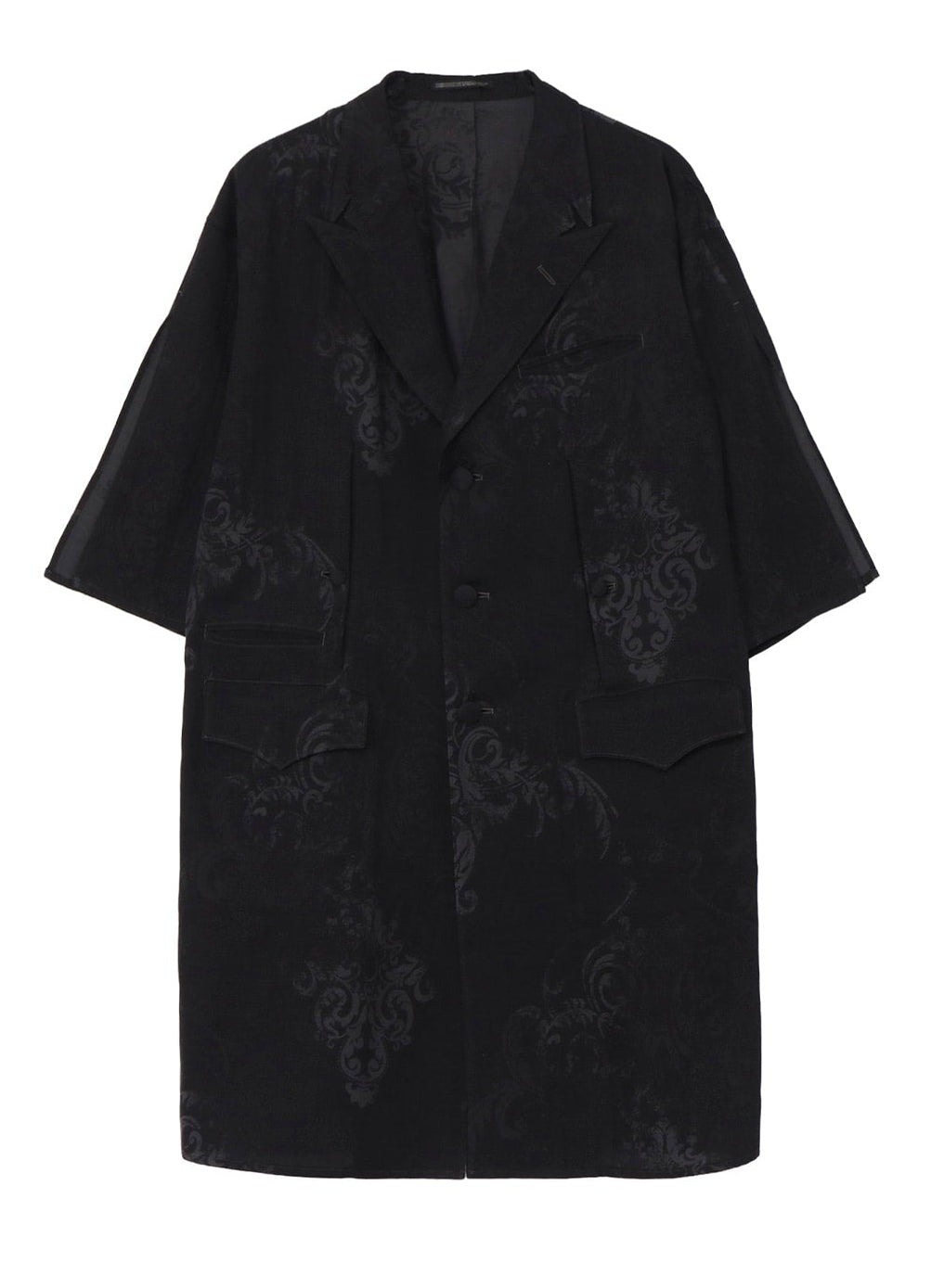 Yohji Yamamoto Jacquard Pattern Slit Jacket