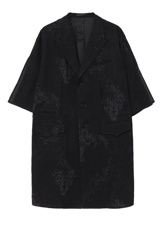 Yohji Yamamoto Jacquard Pattern Slit Jacket