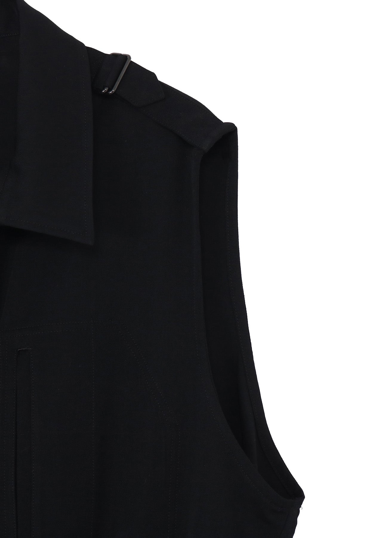 Yohji Yamamoto Wool Gabardine Oepaulet Attached Overalls