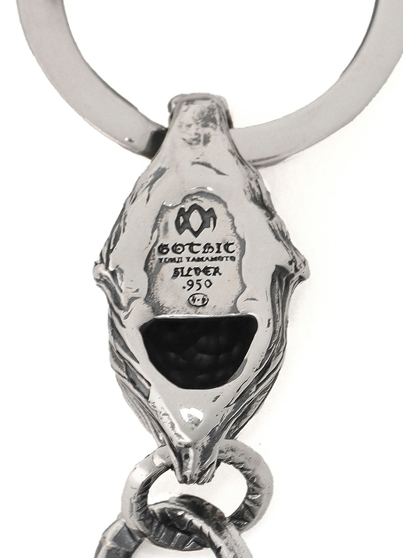 Yohji Yamamoto Silver 950 Wolf Keychain