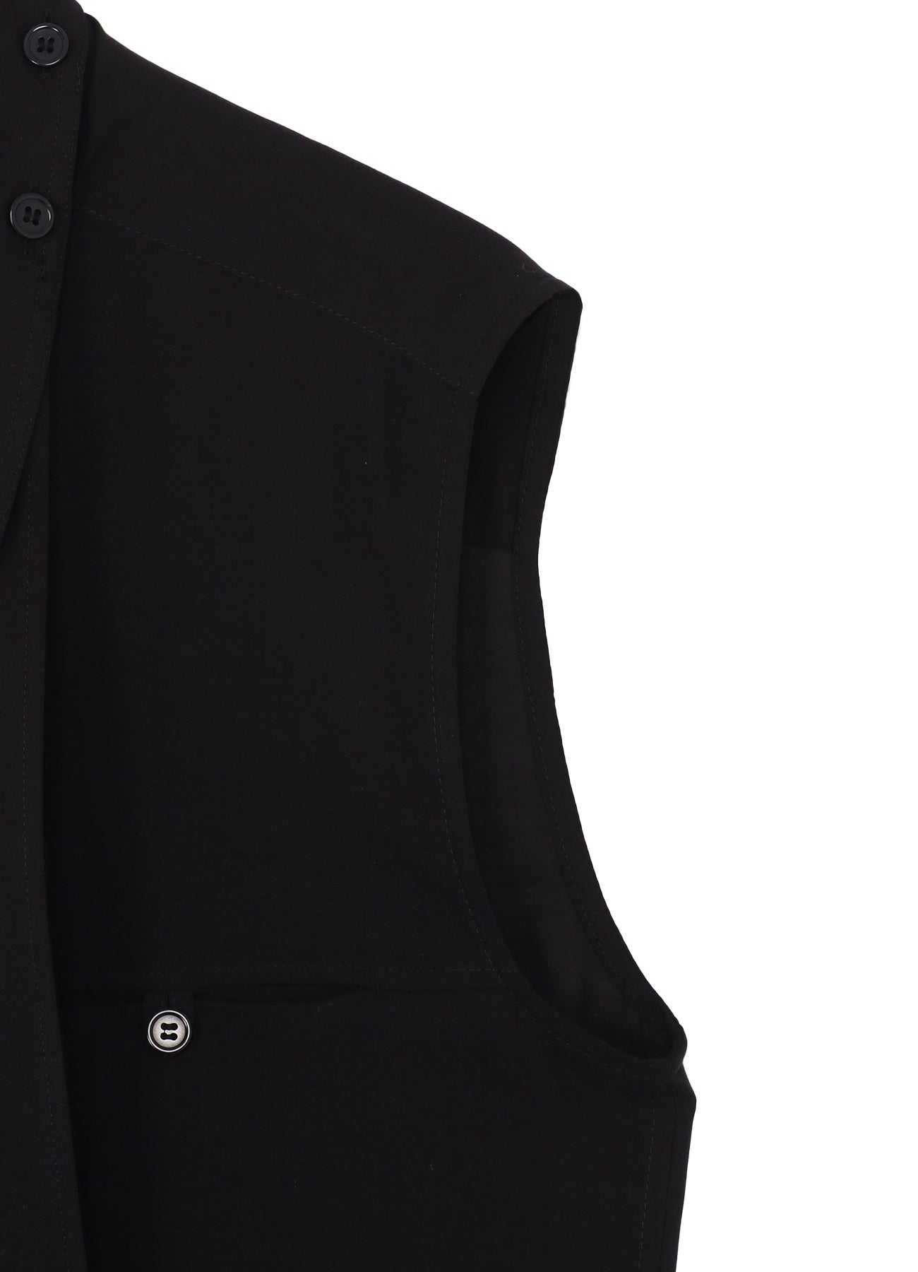 Yohji Yamamoto Cellulose Lawn Ruffed Spare Collar Blouse