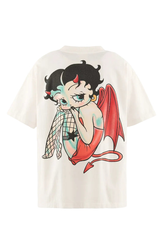 SAINT Mxxxxxx × Betty Boop™ BTY Devil T-Shirt White