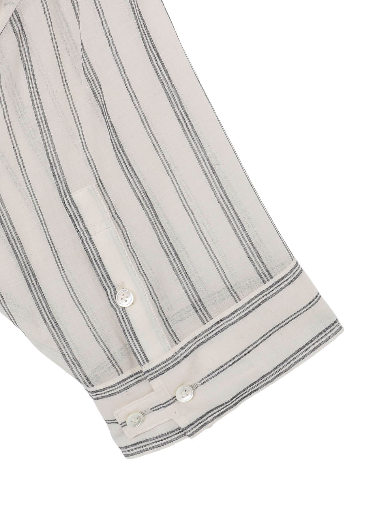 Yohji Yamamoto Khadi Stripe Short Sleeve Blouse