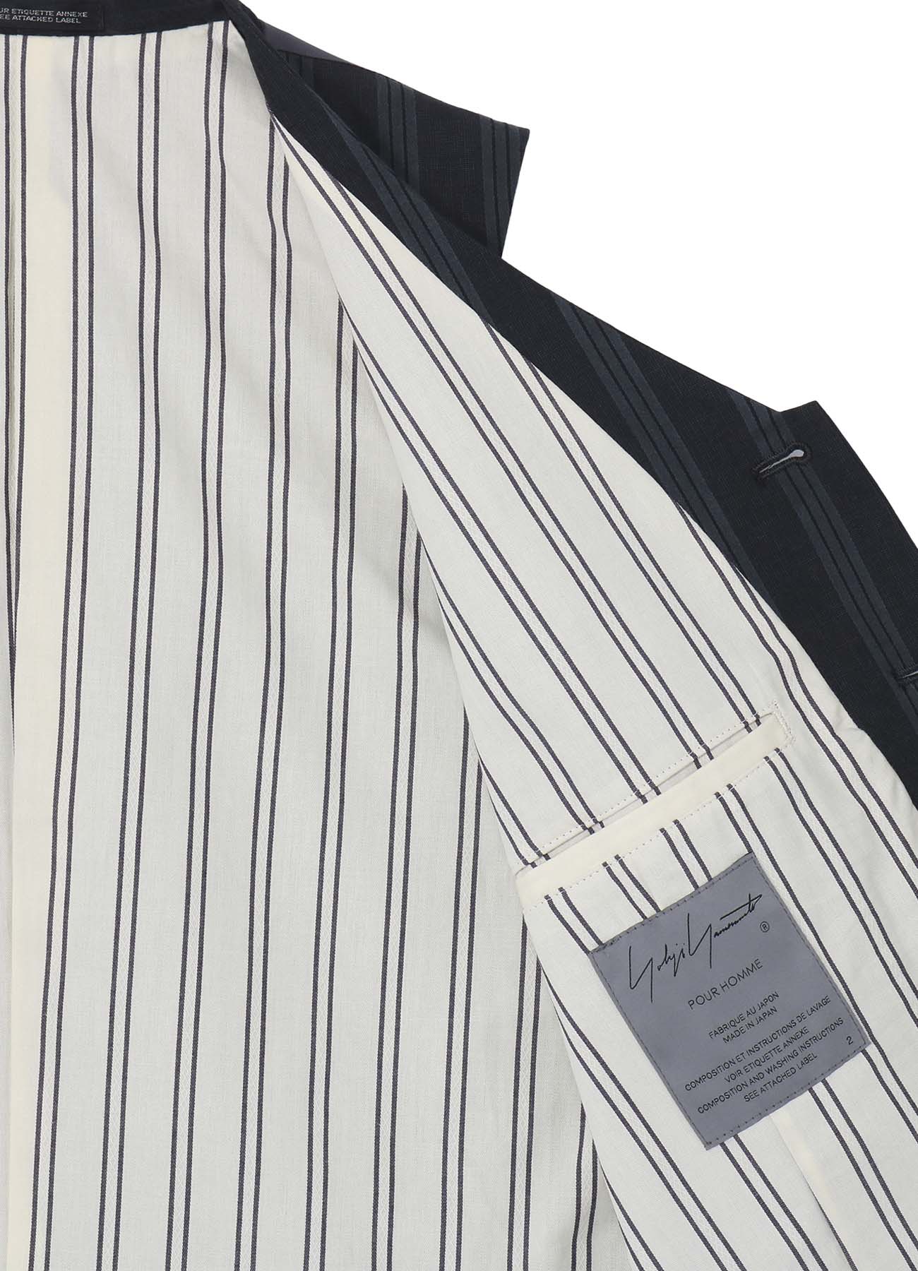 Yohji Yamamoto Pigment Dyed Stripe Cotton Vest