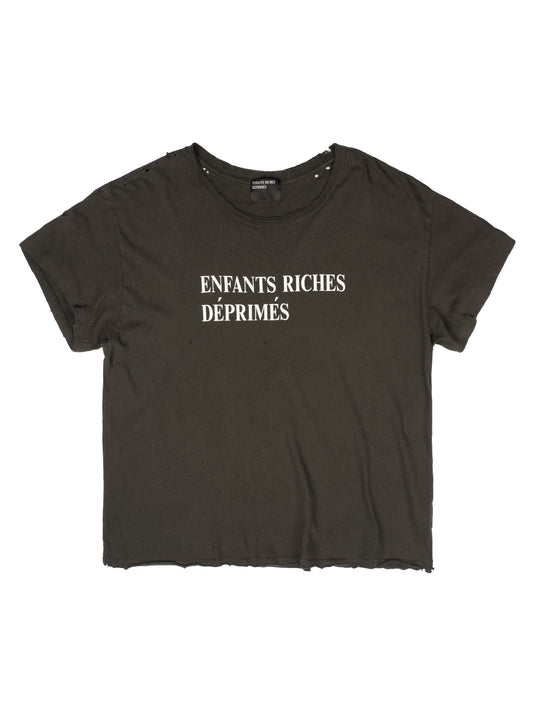Enfants Riches Deprimes Sun Faded Black Сlassic Logo T-Shirt