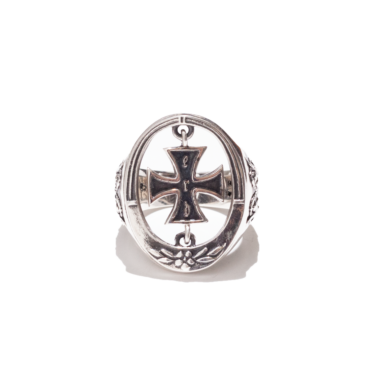 Enfants Riches Déprimés Heinrich Charm Ring with enamel iron cross