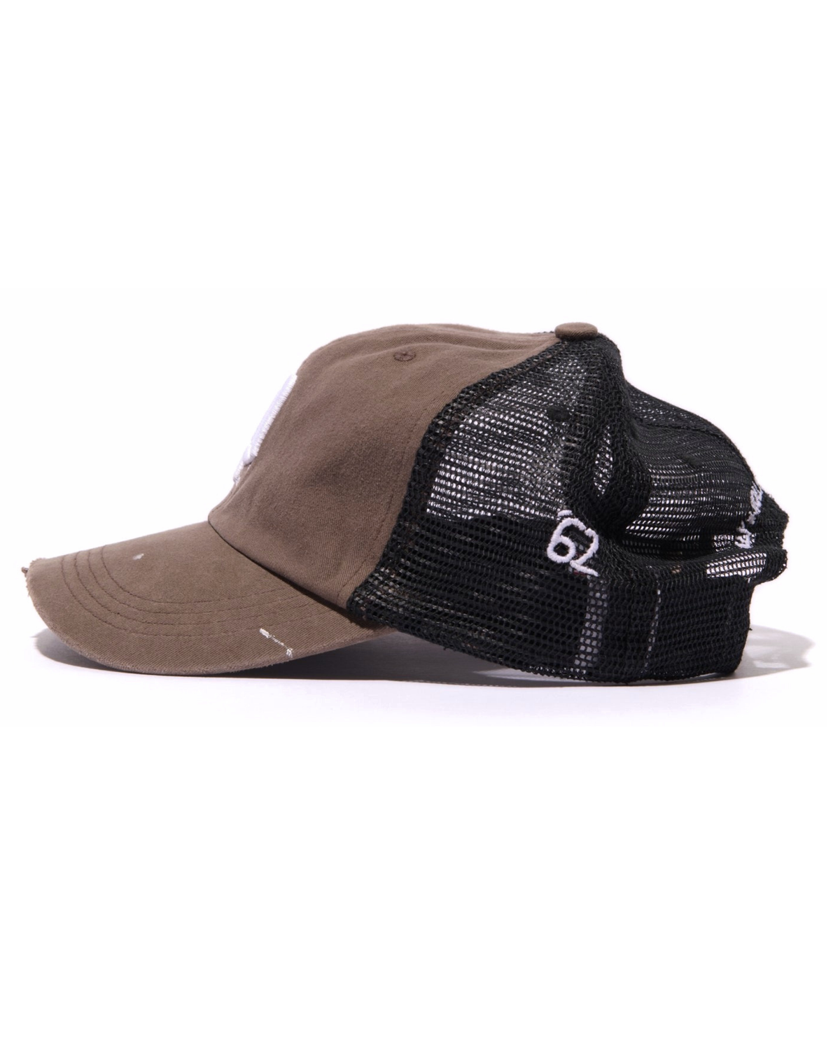 Paly Hollywood RI'P' Baseball Hat Brown trucker – back