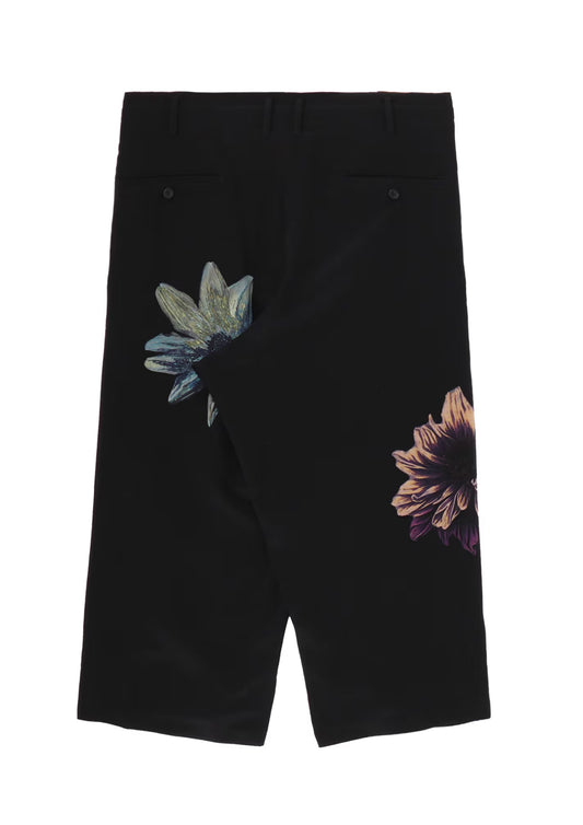 Yohji Yamamoto Flower Designed Print Wide Pants