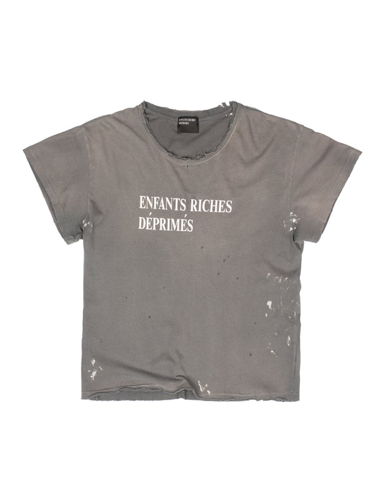 Enfants Riches Deprimes Paint Grey Сlassic Logo T-Shirt
