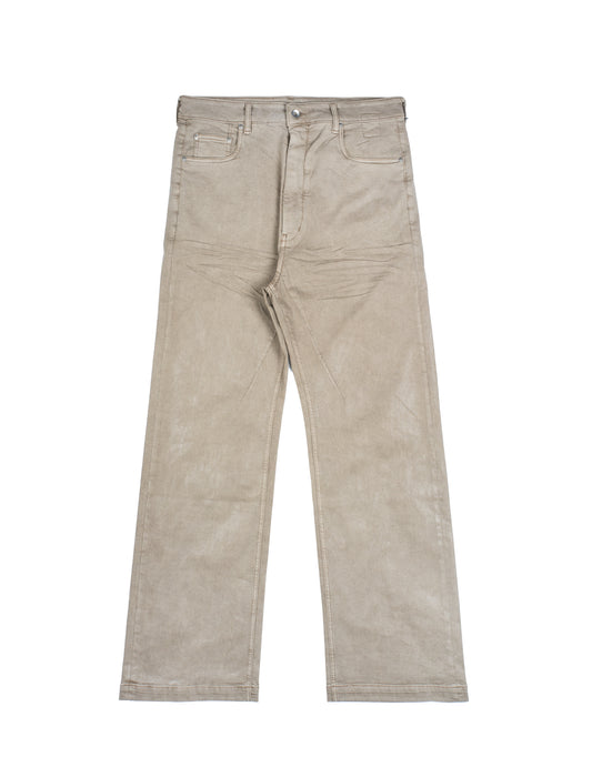 Rick Owens DRKSHDW Geth Jeans in Pearl Overdyed Foil Stretch Denim