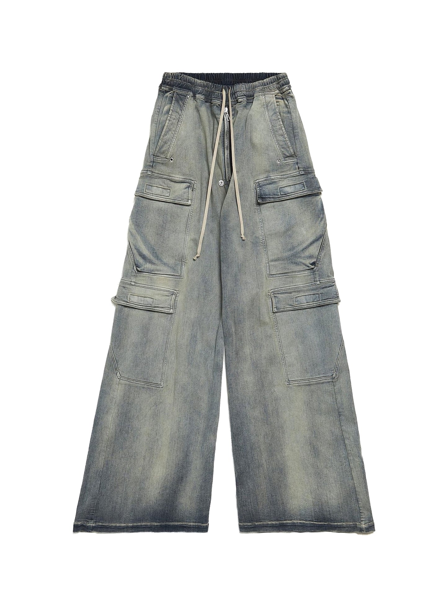 Rick Owens DRKSHDW Double Cargo Jumbo Belas Pants in Sky Stretch Denim