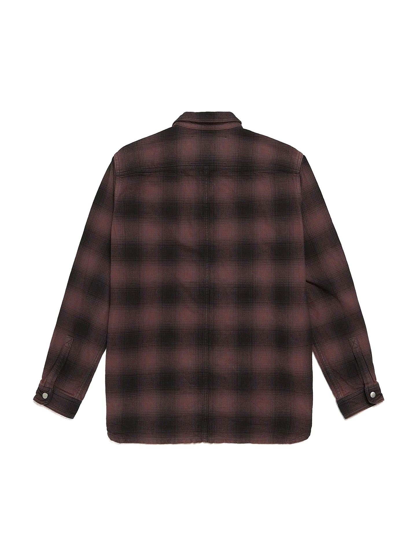 Rick Owens DRKSHDW Black Red Outershirt in Terra Plaid Heavy Cotton Plaid