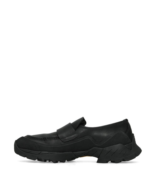 ROA Black Loafer Low-top Shoes
