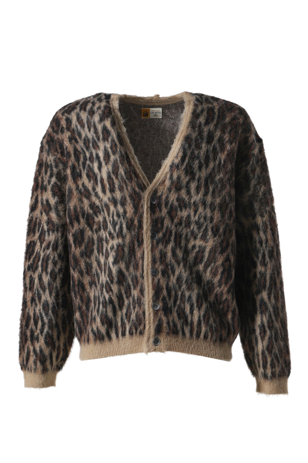 Saint Michael Mohair Leopard Cardigan