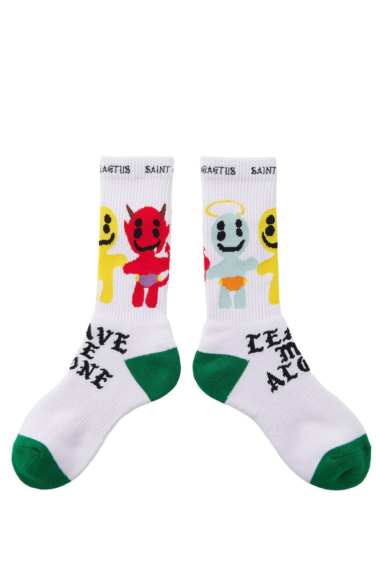 Saint Michael Born x Cactus Plant Flea Market White Socks