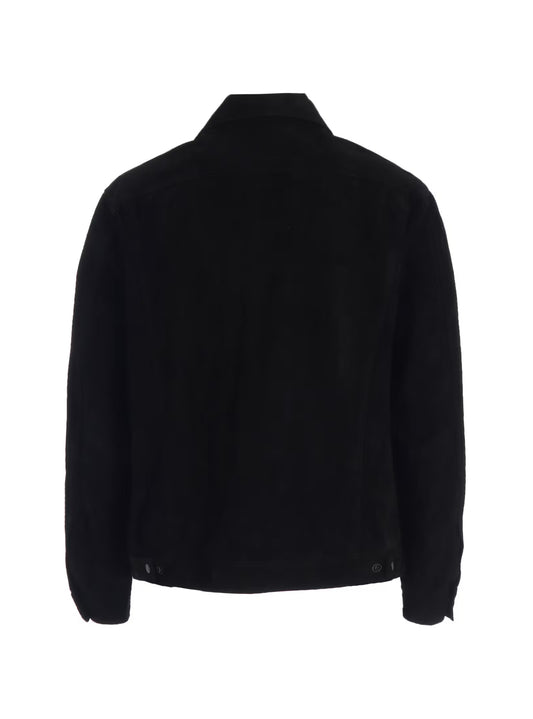 Yohji Yamamoto × Masses Suede Trucker Jacket Black