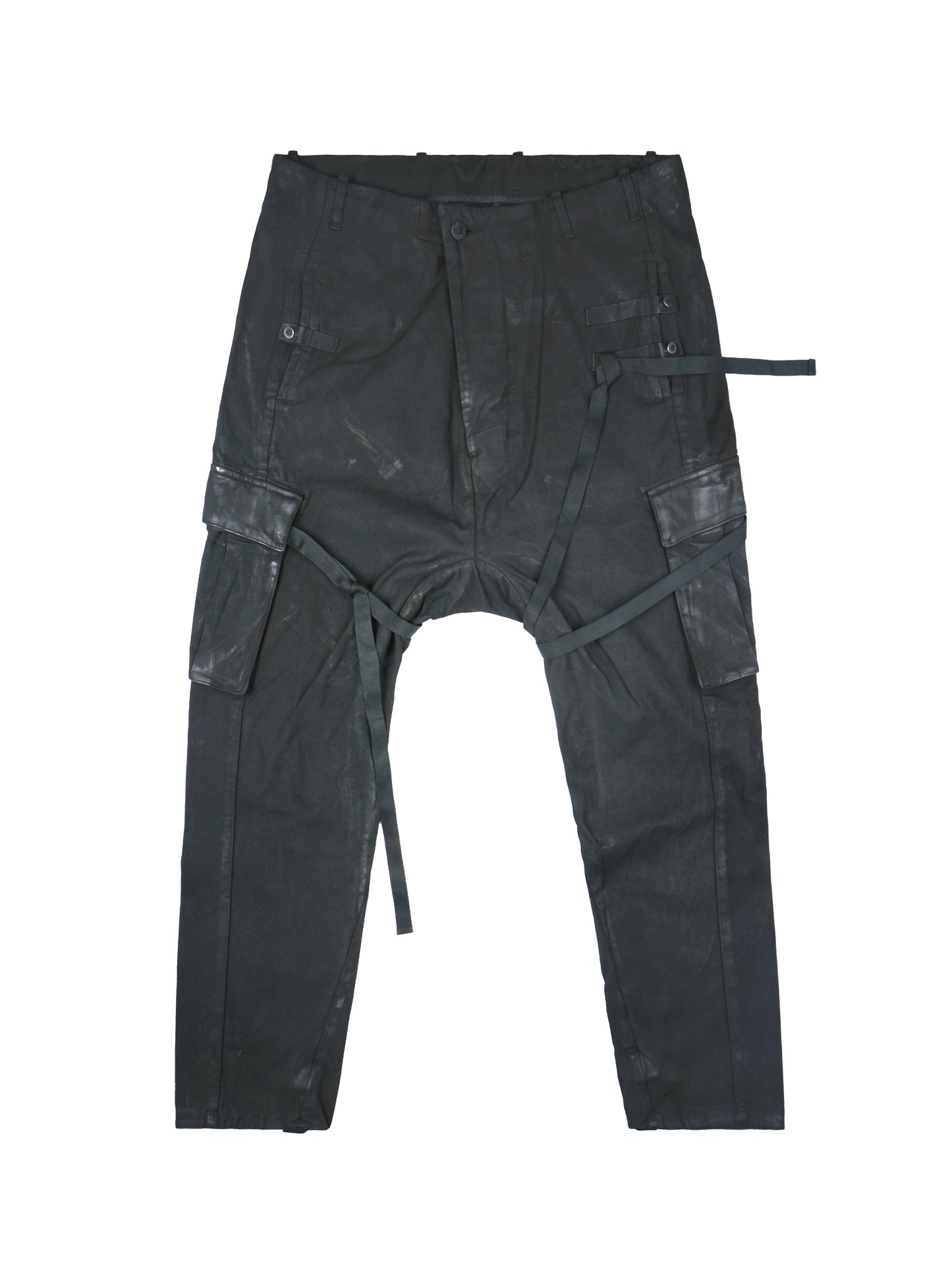 Boris Bidjan Saberi P36 Black Vinyl Coated Pants