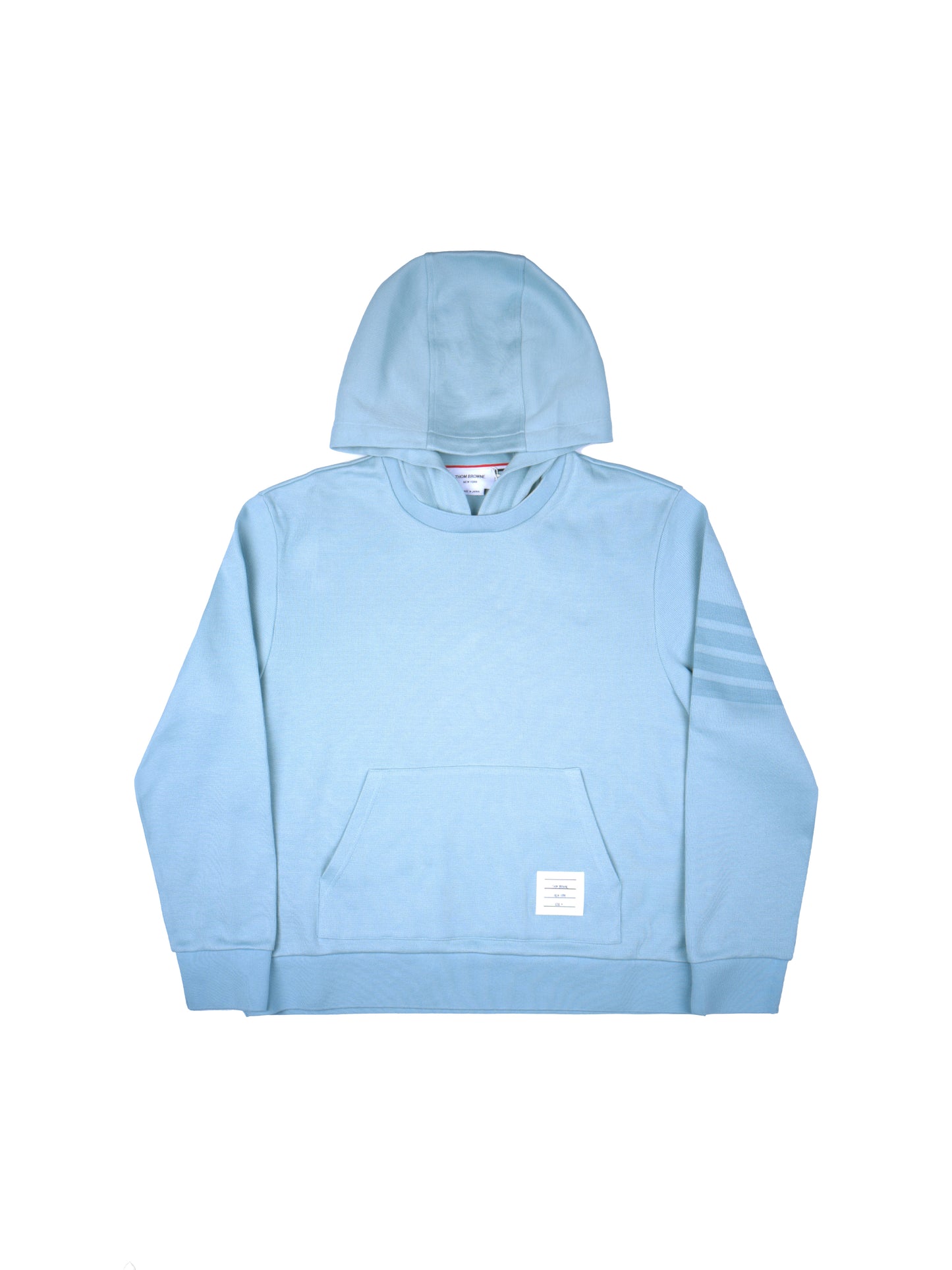 Thom Browne Blue  Double Face Knit Crewneck Hoodie