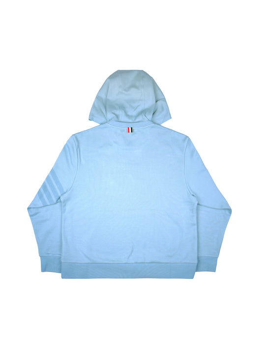 Thom Browne Blue  Double Face Knit Crewneck Hoodie