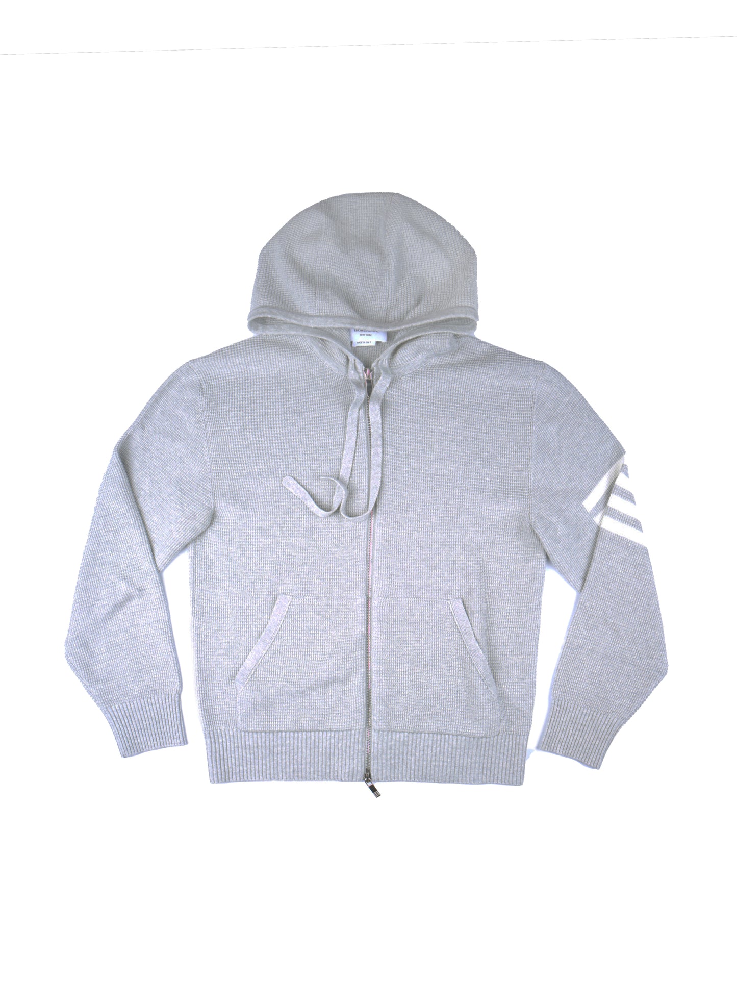 Thom Browne Zip Up Hoodie In Linen Cotton