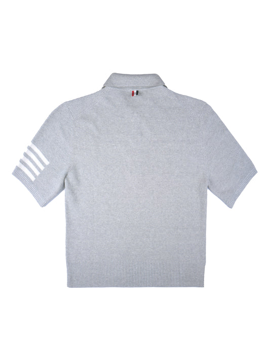 Thom Browne Relaxed Fit Polo In Linen Cotton