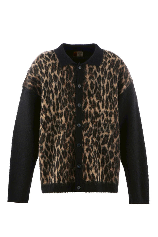 Saint Michael Leopard Knit Cardigan