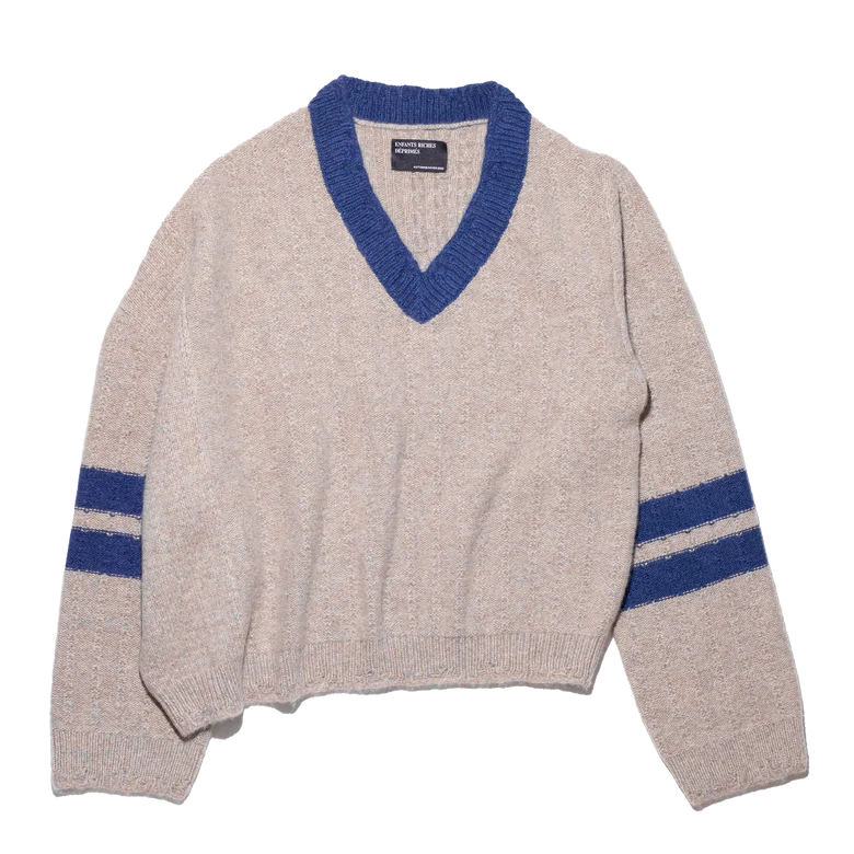 Enfants Riches Deprimes Collegiate Stripes Asymmetrical Sweater ...