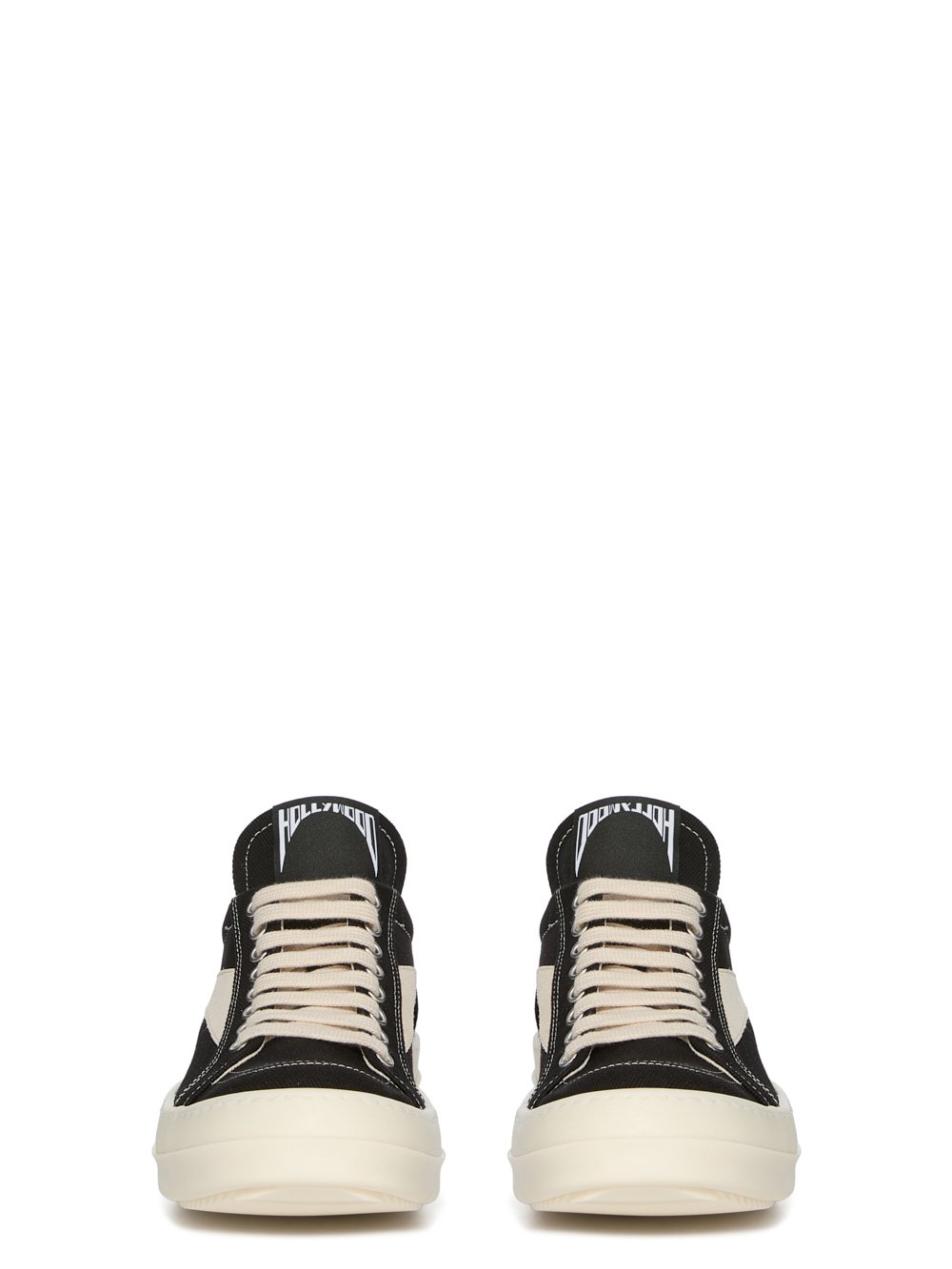 Rick Owens DRKSHDW Hollywood Vintage Sneaks in Black and Milk