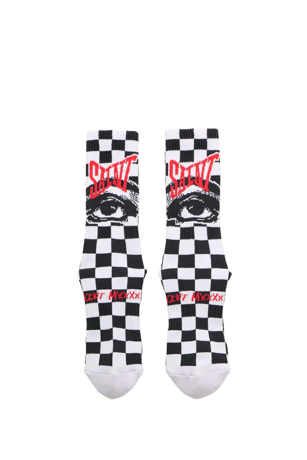 Saint Michael Eye Socks Black & White