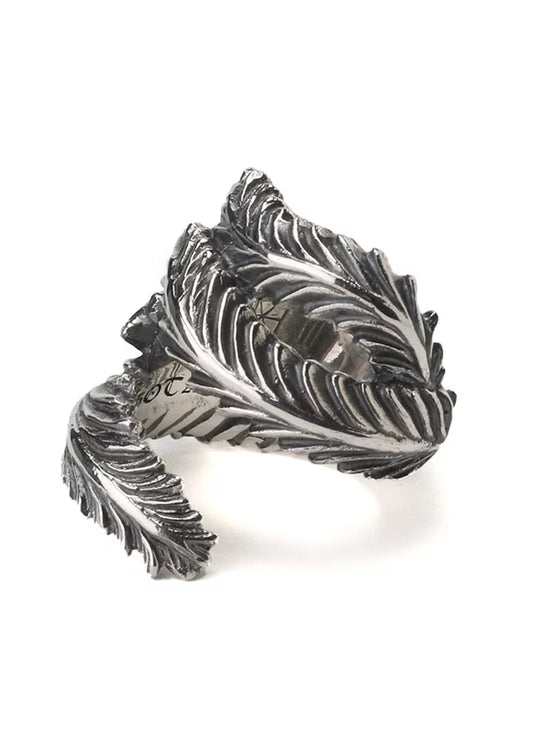 Yohji Yamamoto Silver 950 Feather Ring