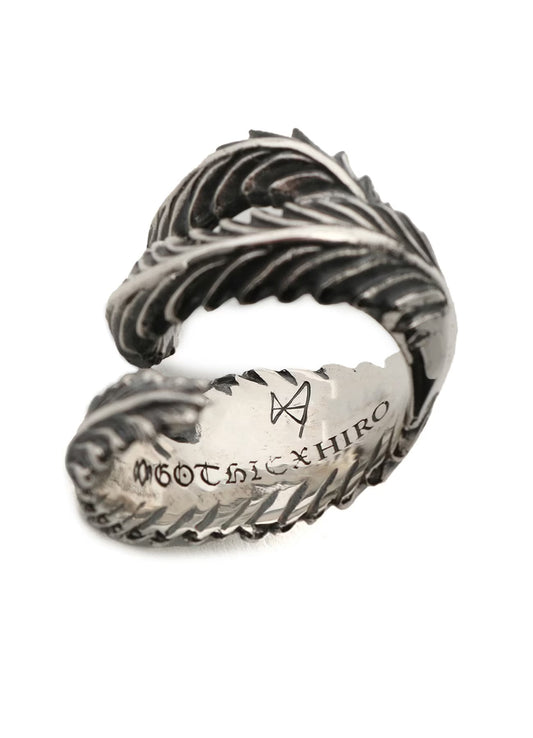 Yohji Yamamoto Silver 950 Feather Ring