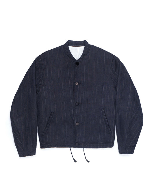 Nosapluna Loose Fit Buttoned Jacket Wool Silk Blue