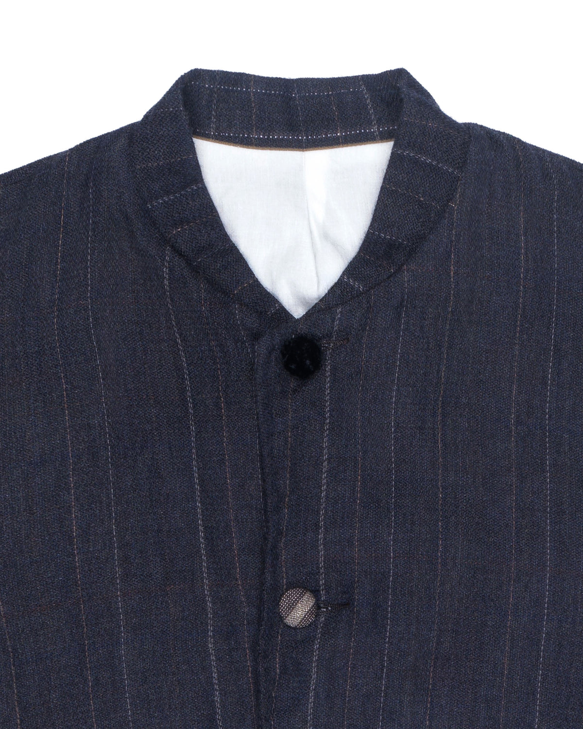 Nosapluna Loose Fit Buttoned Jacket Wool Silk Blue