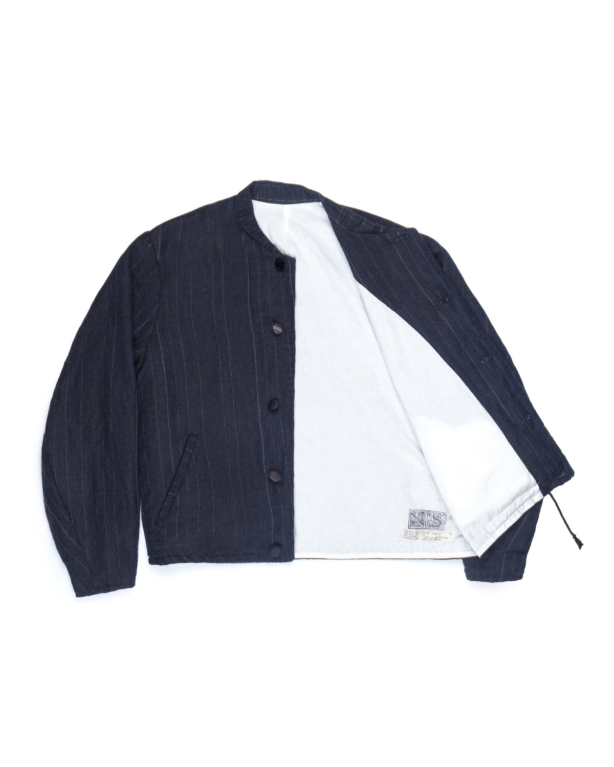 Nosapluna Loose Fit Buttoned Jacket Wool Silk Blue