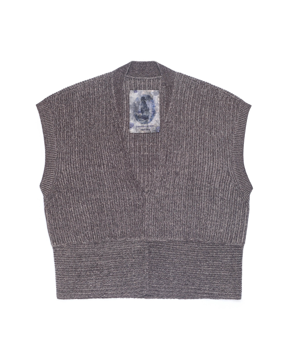 Ziggy Chen Oversized Cashmere Sleeveless Sweater Grey